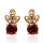 Red Crystal Gold Earrings For Women ​